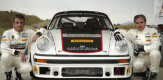 Carlos Sainz y Luis Moya, con un Porsche 911 en el Rallye de España Histórico