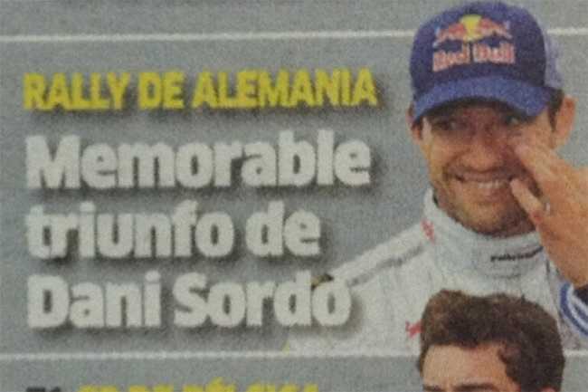 Marca confunde a Sebastien Ogier con Dani Sordo en su portada de hoy