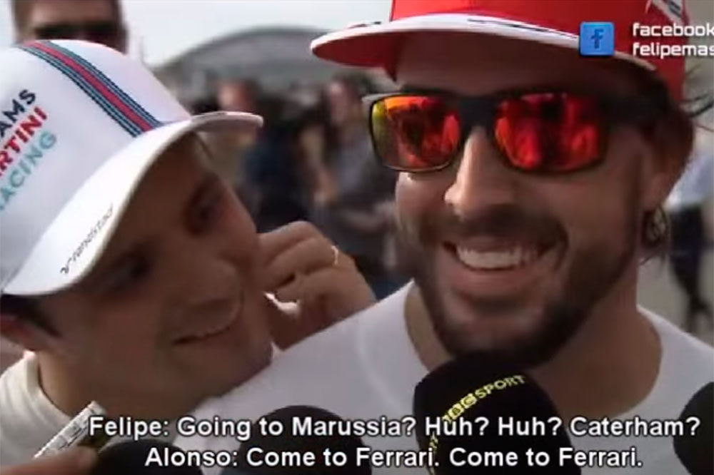 Vídeo: Massa gasta una broma a Alonso sobre su futuro massa-bromea-alonso