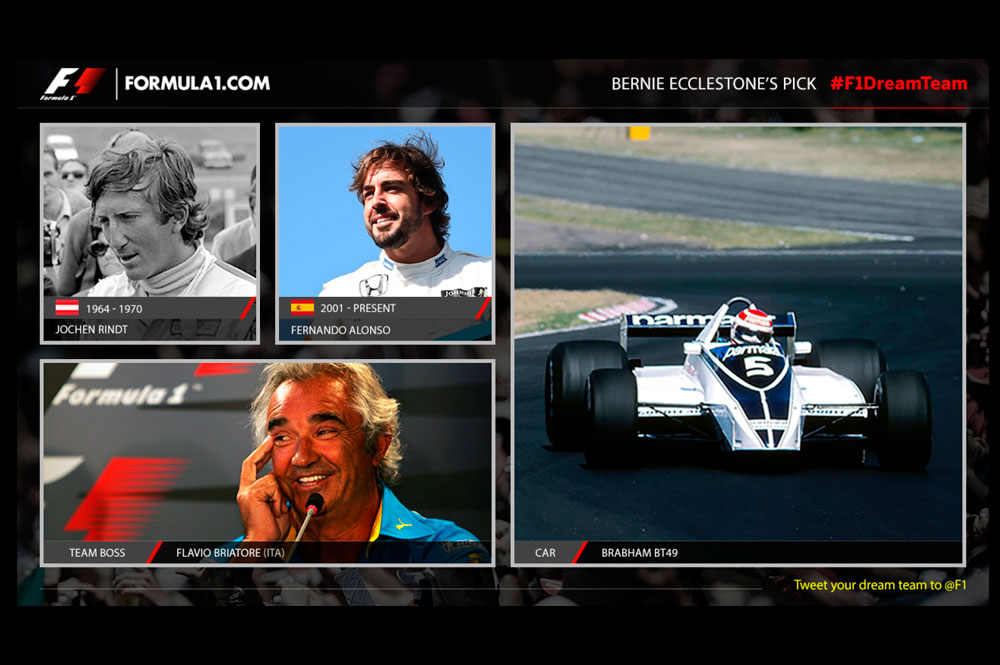 Bernie Ecclestone elige su equipo de F1 de ensueño con Alonso como piloto