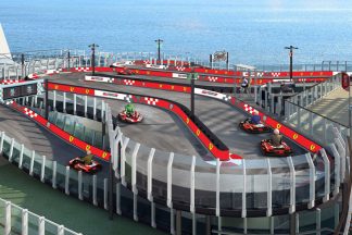 Este buque de cruceros tiene su propio circuito de karts Ferrari