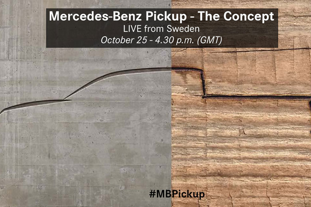 Mercedes presentará un prototipo de pickup el 25 de octubre