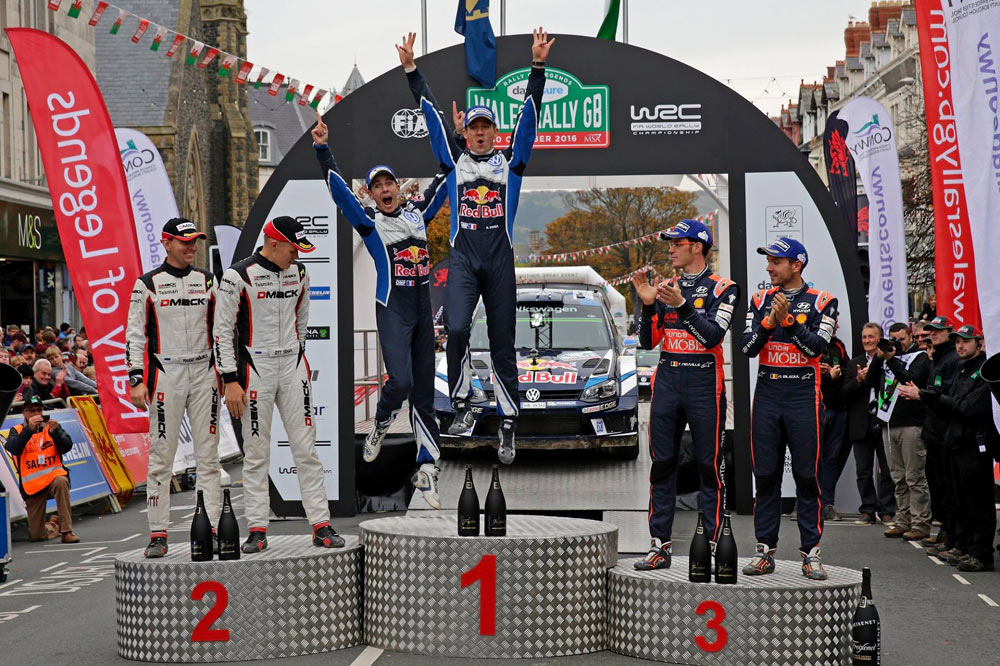 Rallye de Gales 2016: Ogier gana por cuarta vez y VW se proclama campeón del WRC 2016