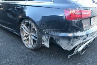 Valentino Rossi sufre un accidente con su Audi RS6 Avant Valentino Rossi Audi RS6 Avant