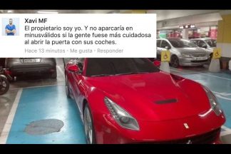 El socio de Hawkers aparca su Ferrari en plazas para discapacitados Xavi MF Ferrari Hawkers