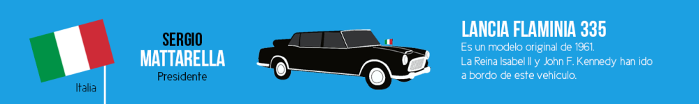 Sergio Mattarella Lancia Flamini 335 coches oficiales Italia Sergio Mattarella Lancia Flamini 335