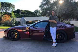 Cristiano Ronaldo presume de Bugatti Chiron y Ferrari F12 tdf Ferrari F12 tdf Cristiano Ronaldo