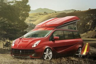 Campers de lujo: así sería dormir en el campo en un Ferrari campers de lujo