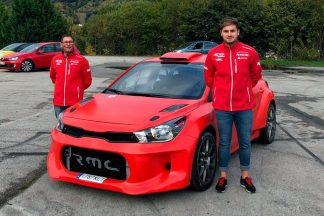 Ángel Paniceres, de test con el KIA Rio N5 antes del Rallye de Santander