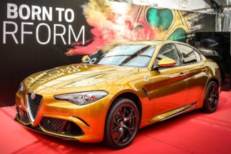 Alfa Romeo crea un Giulia Quadrifoglio de oro para la Mille Miglia Alfa Romeo Giulia Quadrifoglio Mille Miglia