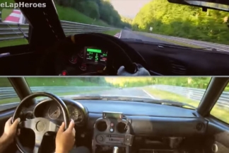 Vídeo: un Mazda MX-5 V6 contra un Mazda RX-7 en Nürburgring Mazda MX-5 V6 vs Mazda RX-7 Nurburgring