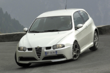 imagen durante la prueba del Alfa Romeo 147 GTA