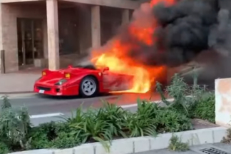 Vídeo: un Ferrari F40 arde en las calles de Mónaco