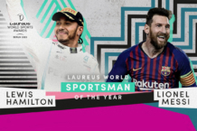 Lewis Hamilton, Laureus 2020 junto a Leo Messi Lewis Hamilton, Laureus 2020
