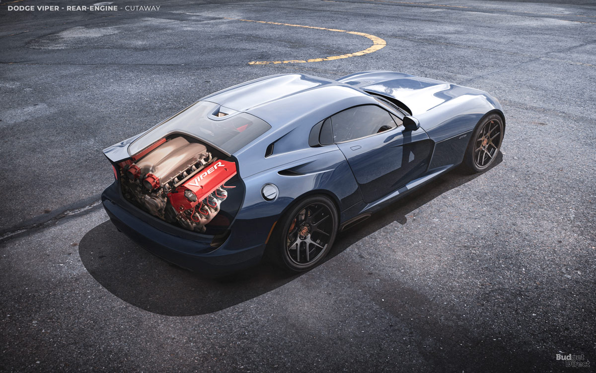 Dodge Viper con motor trasero