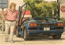 Los coches de Donald Trump, el presidente de los Estados Unidos que no puede conducir ninguno de ellos Los coches de Donald Trump