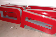 venta cartel cinco metros concesionario Porsche