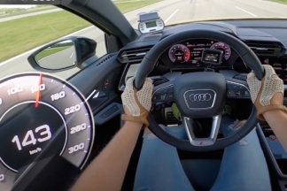 Vídeo: el Audi S3 2021 rindiendo a pleno pulmón en la Autobahn Audi S3 prestaciones Autobahn