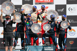 Rallye de Turquía 2020: Elfyn Evans gana y recupera el liderato del WRC ganadores en el podio Rallye de Turquía 2020