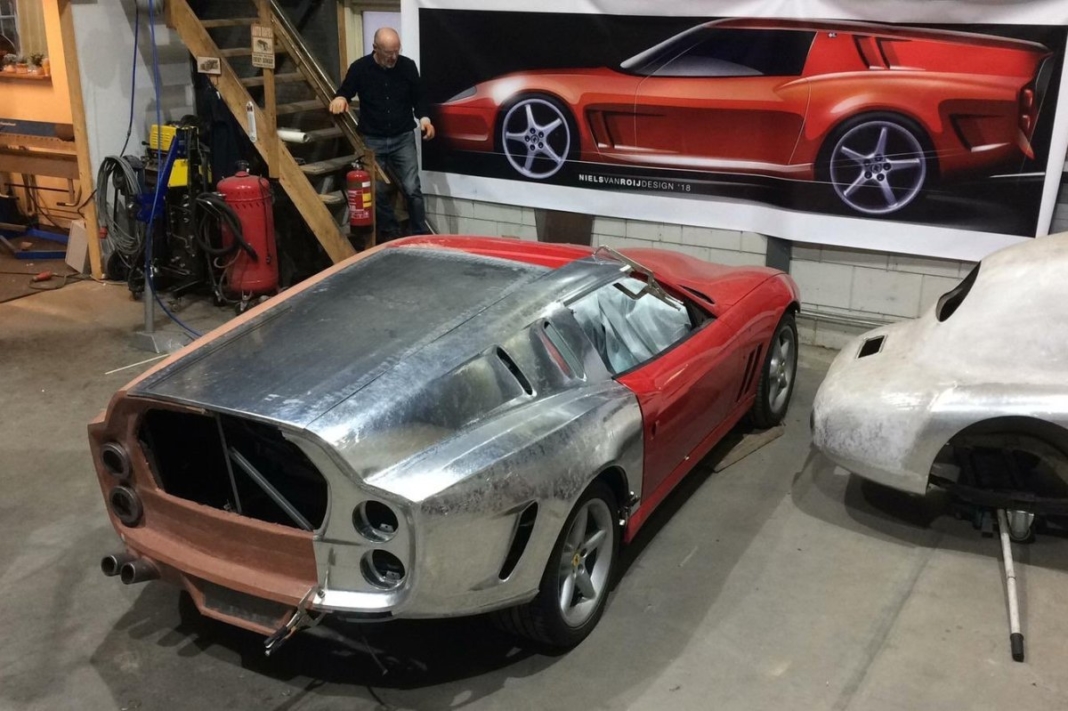 niels van roij trabaja reinterpretacion moderna ferrari 250 gt breadvan