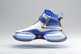 El prototipo de zapatillas inspiradas en el Lexus UX 300e prototipo zapatillas Lexus UX 300e