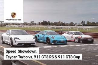 Vídeo: Porsche Taycan Turbo vs 911 GT3 RS vs 911 GT3 Cup Porsche Taycan Turbo vs 911 GT3 RS vs 911 GT3 Cup