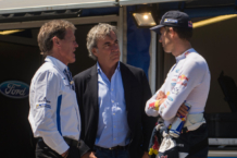 Sébastien Ogier elogia a Carlos Sainz: "Tengo mucha admiración por él" Malcolm Wilson, Carlos Sainz y Sébastien Ogier