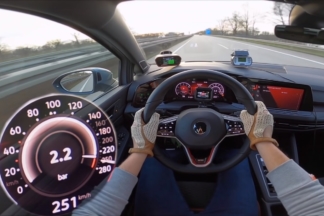 Vídeo: el Volkswagen Golf GTI Clubsport alcanza los 252 km/h en la Autobahn Volkswagen Golf GTI Clubsport