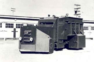 Un camión blindado y fuertemente armado para proteger un secreto nuclear Seabiscuit camión blindado