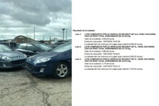 Más de 80 coches oficiales Peugeot 407 esperan en un desguace para ser achatarrados Peugeot 407 coche oficial desguace chatarra