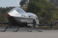 coche volador electrico trasera