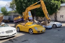 Vídeo: la aduana de Filipinas destruye un McLaren 620R y otros superdeportivos de contrabando Filipinas mclaren 620r destruido