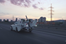 Coche volador Aircar trasera