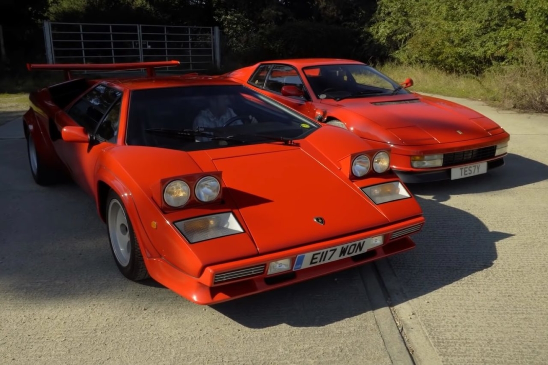 Ferrari Testarossa contra Lamborghini Countach