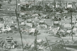 El día en el que el Salón de Los Ángeles sufrió un incendio y ardieron cientos de coches Salón de Los Ángeles incendio