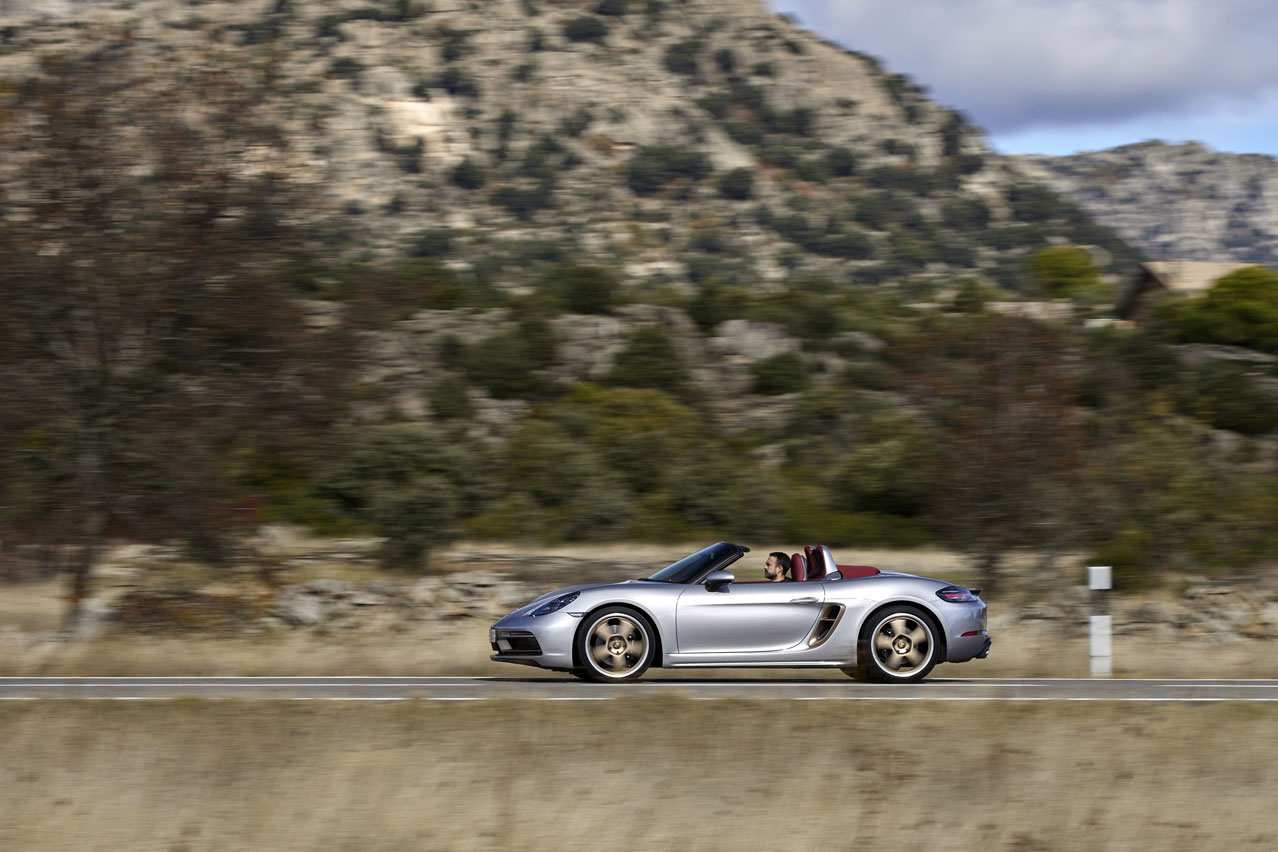 barrido durante la prueba del Porsche Boxster 25º Aniversario