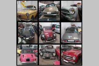 La Guardia Civil recupera en Algeciras 11 coches clásicos robados en Francia 11 coches clásicos robados