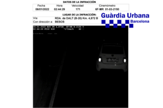 Cazado en Barcelona circulando a 171 km/h en un tramo de la Ronda de Dalt limitado a 80 km/h cazado barcelona 171 kmh
