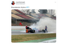 El nuevo monoplaza de Fernando Alonso se incendia en los test de Barcelona fernando alonso incendio test barcelona