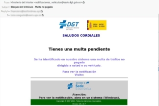 La multa falsa de la DGT que puedes recibir por email es un fraude multa falsa dgt email fraude