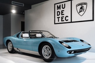 El único Lamborghini Miura Roadster de 1968 se exhibe en el MUDETEC de la marca Lamborghini Miura Roadster