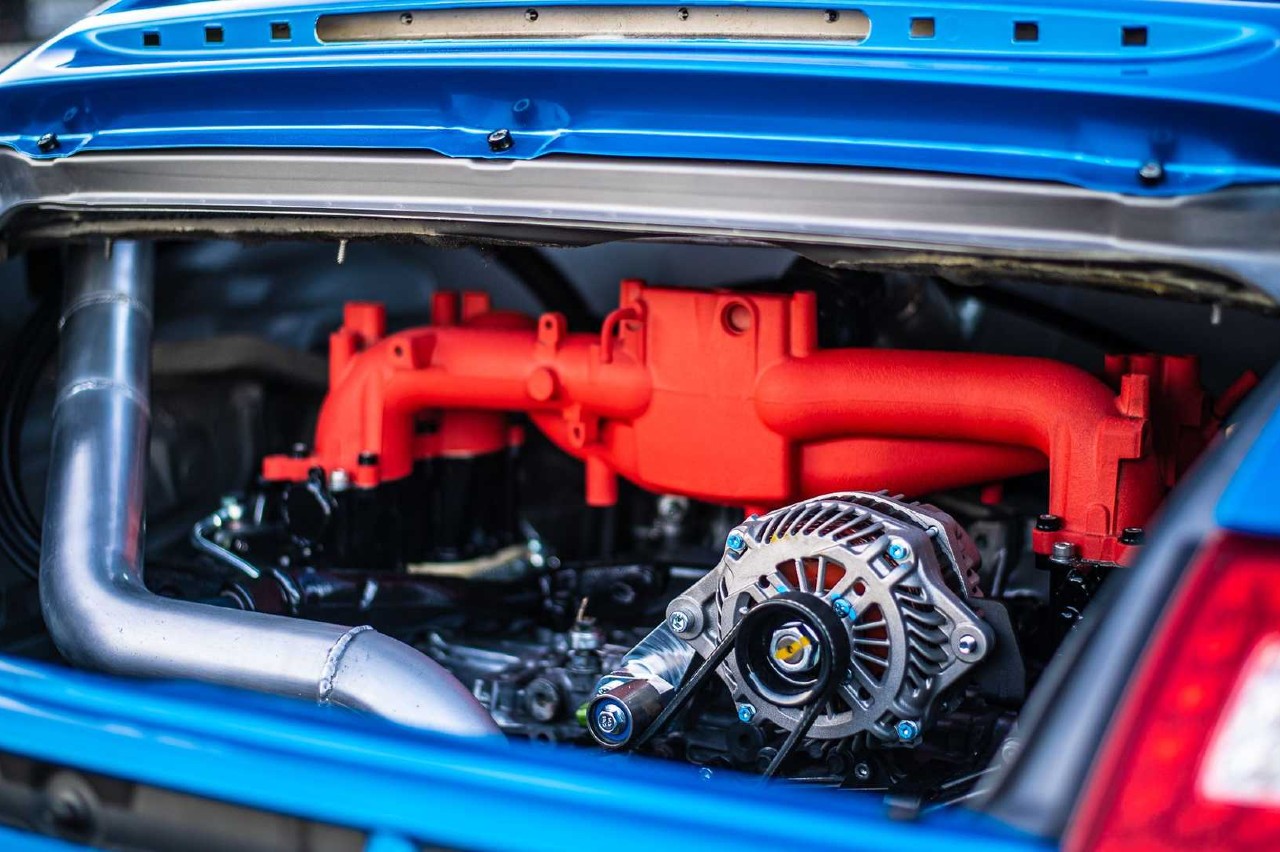Porsche 911 GT3 motor Subaru WRX STi 