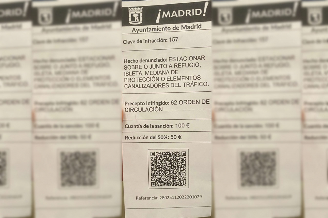 Madrid falsas multas tráfico código QR