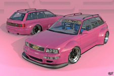 render audi rs 2 avant rwb