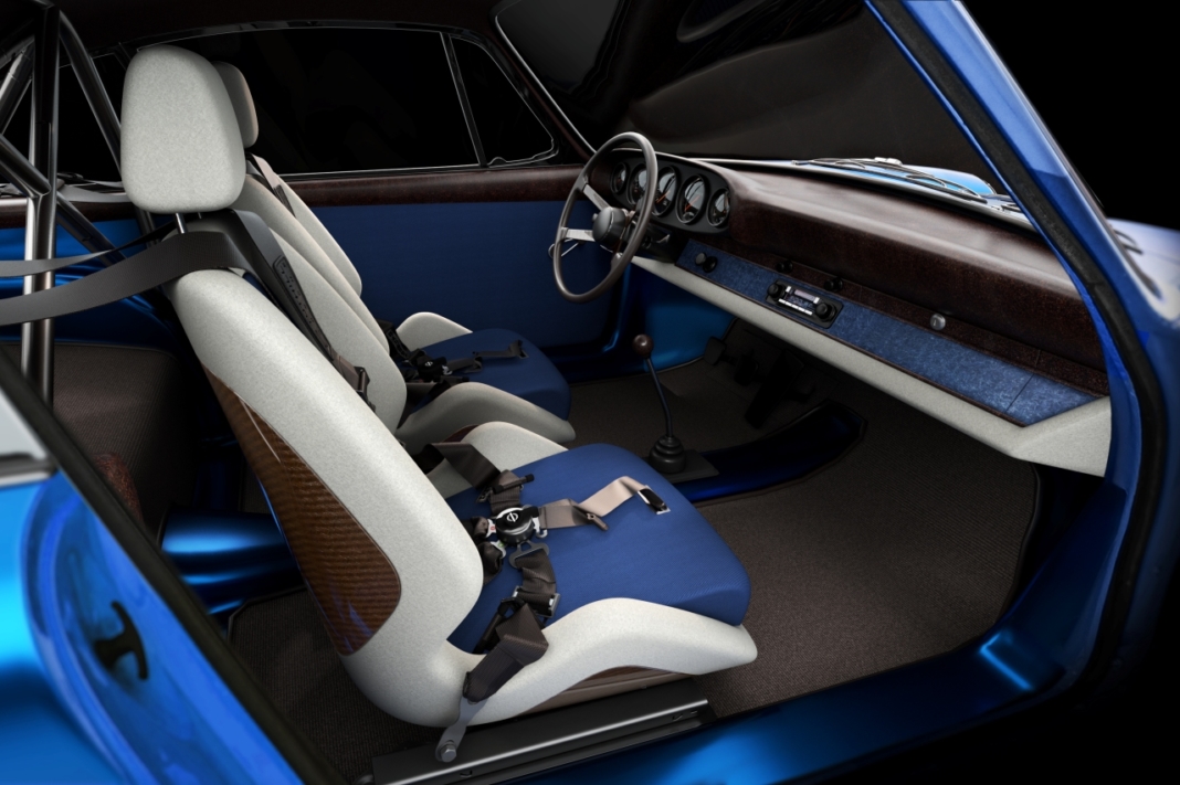 materiales reciclados interior porsche 911