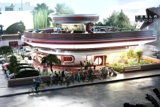 El megaproyecto que prepara Tesla: restaurantes y autocines con cargadores de baterías Tesla restaurantes y autocines con cargadores