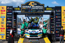 Rallye Sierra Morena 2023: victoria de Jan Solans, que presenta su acreditación al título Podio final Rallye Sierra Morena 2023