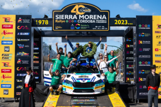 Rallye Sierra Morena 2023: victoria de Jan Solans, que presenta su acreditación al título Podio final Rallye Sierra Morena 2023