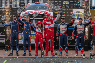 Rallye Islas Canarias 2023: victoria nacional para Llarena y Suárez se hace con el liderato Podio del Rallye Islas Canarias 2023