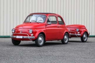Sale a subasta un Fiat 500 L de 1970 con un remolque a juego Subasta Fiat 500 L con remolque